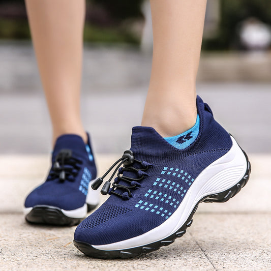 Women's Spring And Summer New Casual Flying Knit Sneakers