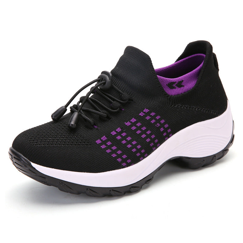 Women's Spring And Summer New Casual Flying Knit Sneakers